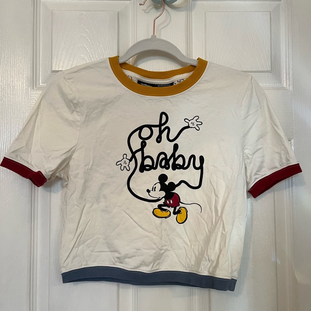 Eggie Cropped Mickey T-Shirt